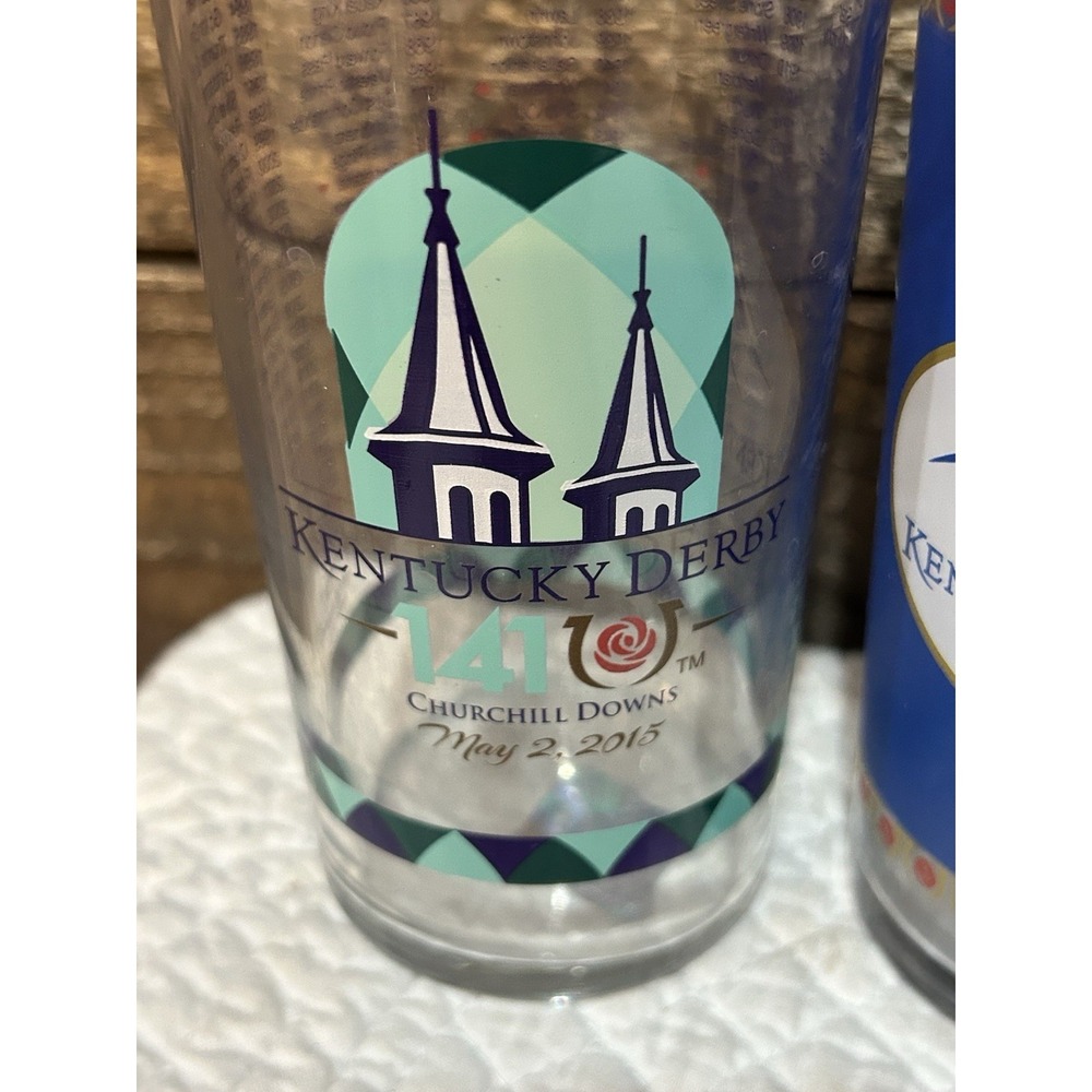 Lot of 6 Kentucky Derby Glasses 2015 2000 2010 - Picture 10 of 11